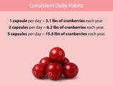 KOYAH Cranberry Powder Capsules with fresh cranberries