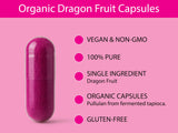 KOYAH Dragon Fruit Capsules opened bottle with capsules visible