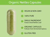 KOYAH Nettle Leaf Capsules displayed with a measuring spoon