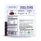 KOYAH Organic Berry Powder Capsules side view