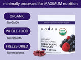 KOYAH Organic Berry Powder Capsules with packaging