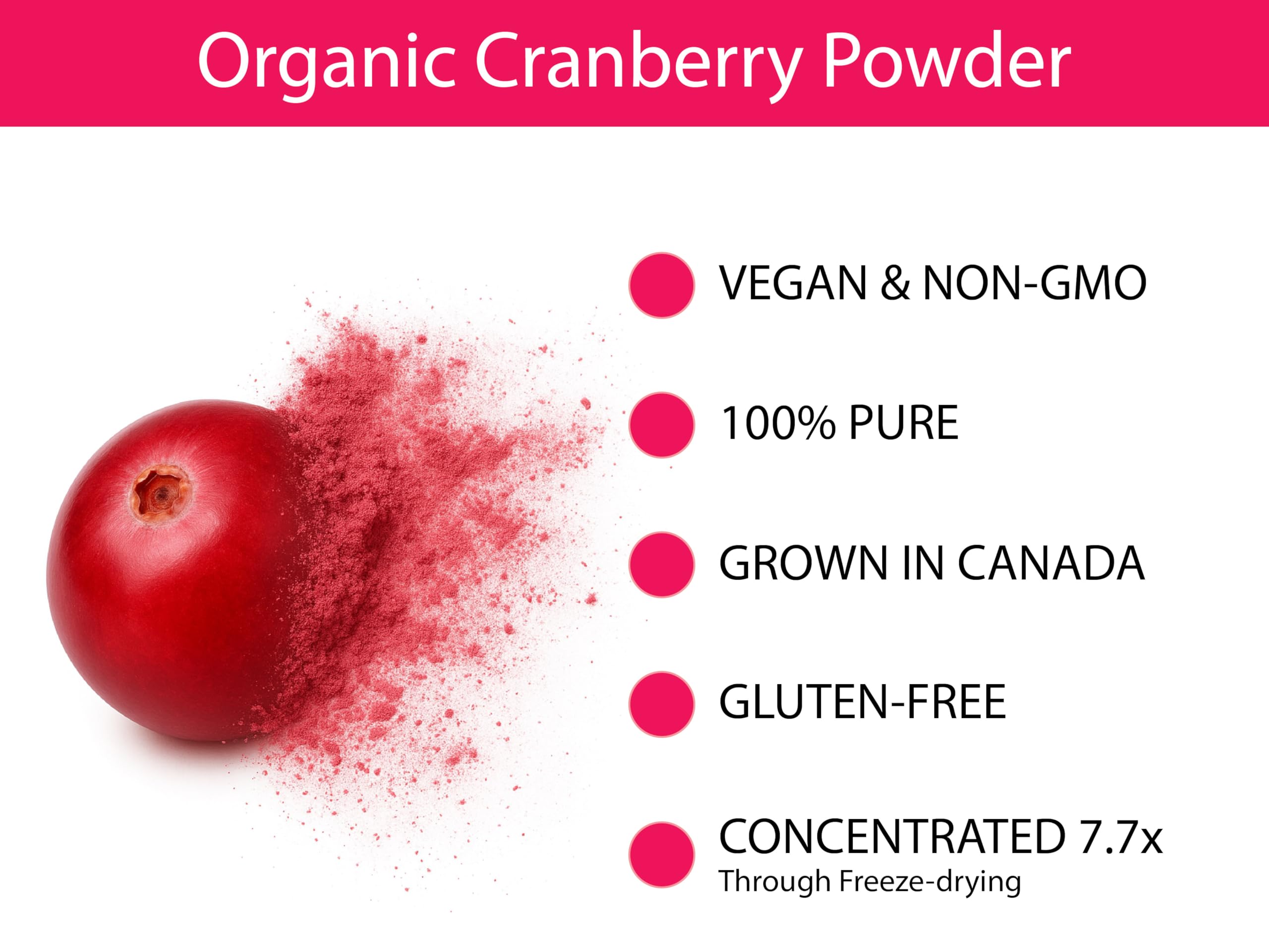 KOYAH Organic Cranberry Powder lifestyle scene with smoothie