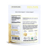 KOYAH Organic Lion's Mane Powder packaging details