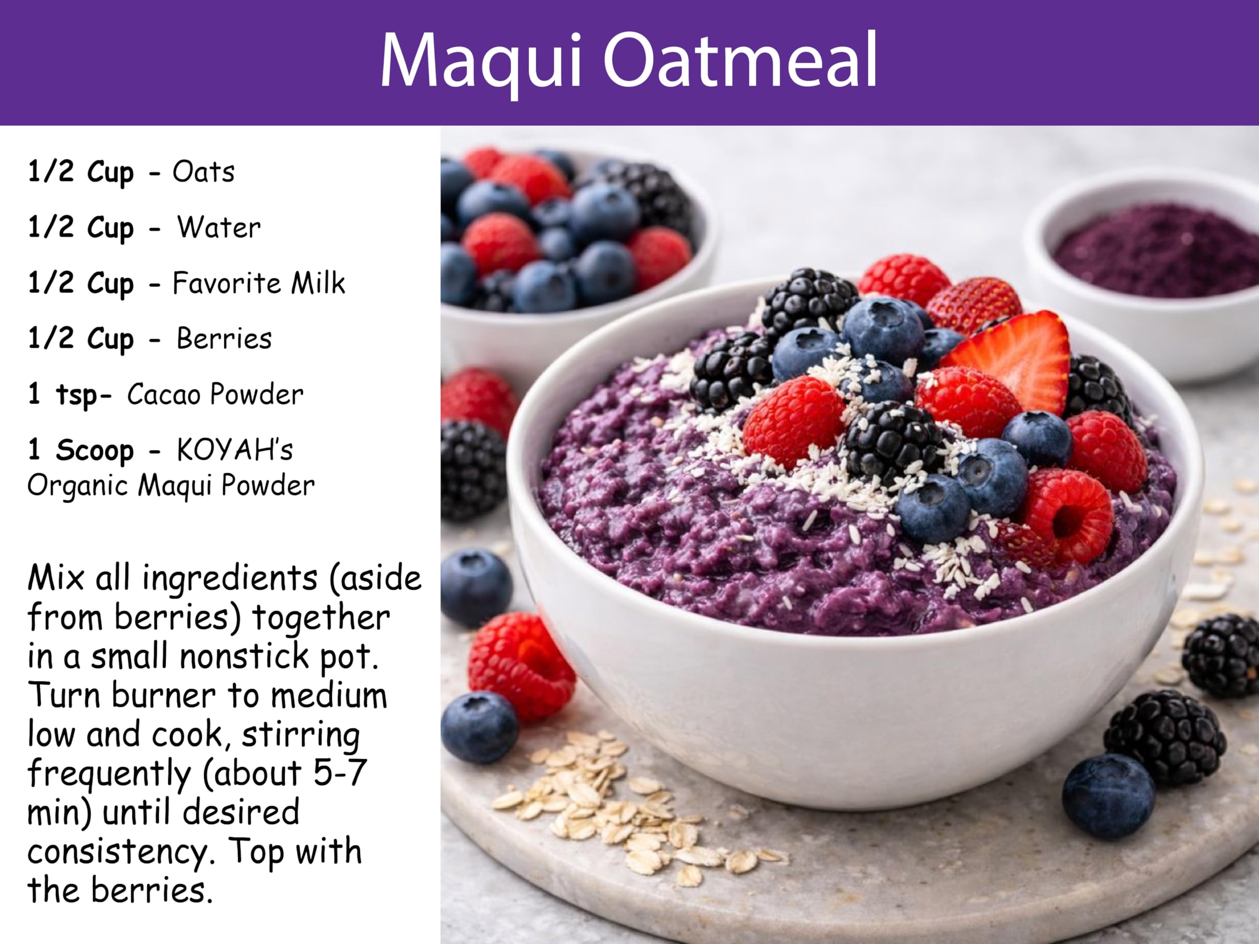 KOYAH Organic Maqui Berry Powder lifestyle scene