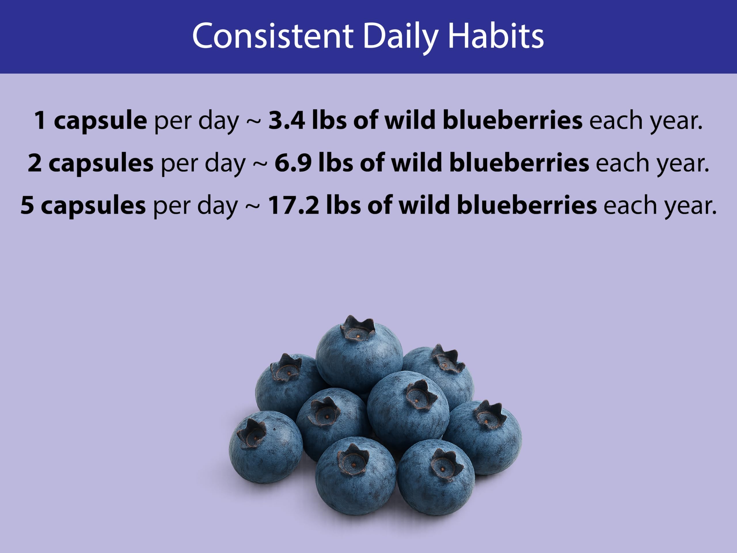 KOYAH Wild Blueberry Capsules on a wooden table