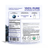 KOYAH Wild Blueberry Capsules side view with label