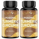 Kraftvoll Turmeric Curcumin Softgels front view with packaging