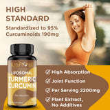 Kraftvoll Turmeric Curcumin Softgels with dosage instructions