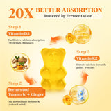 Kraftvoll Turmeric Gummies ingredients list on packaging