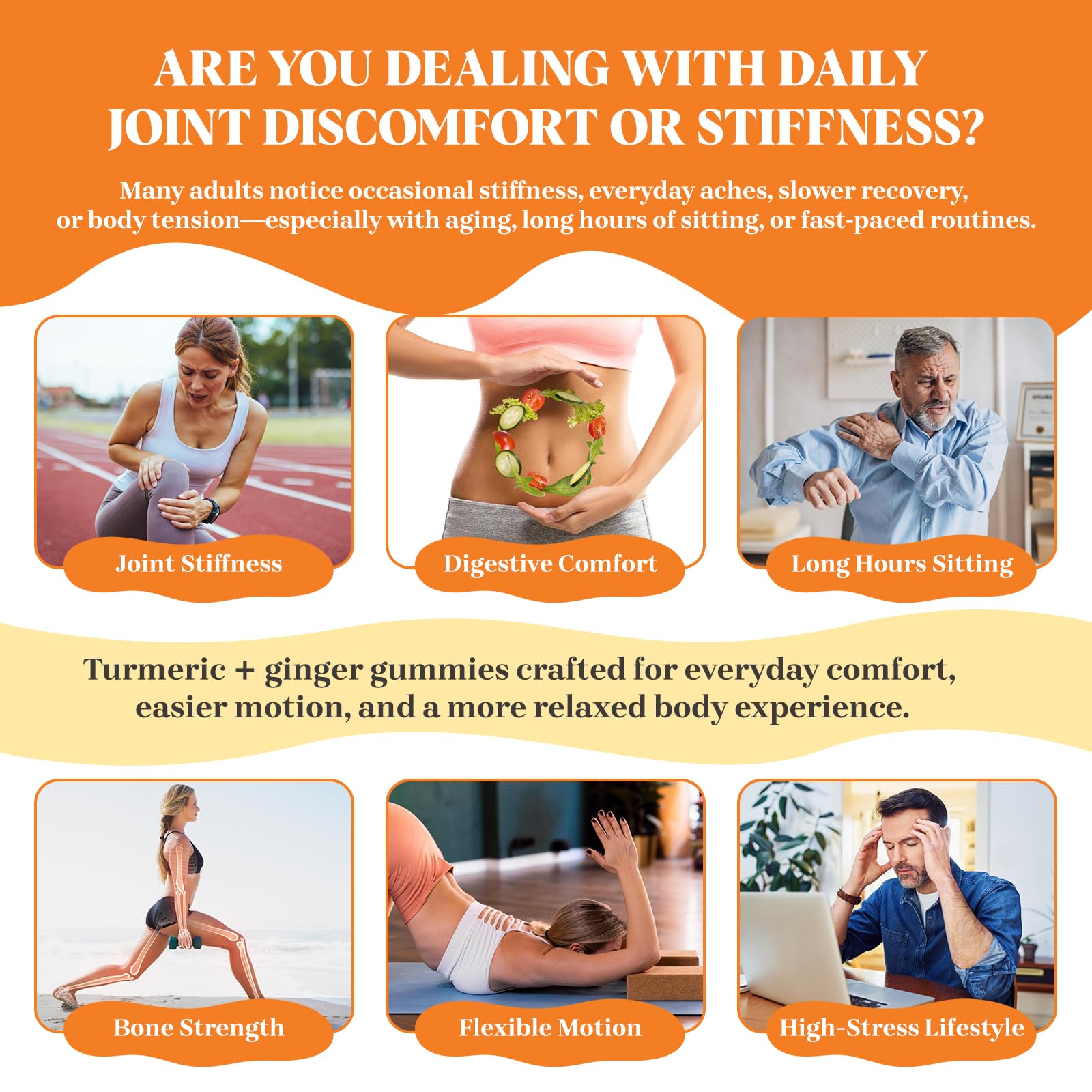 Kraftvoll Turmeric Gummies with natural peach flavour