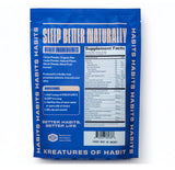 Kreatures of Habit Sleep Supplement back view with ingredient list