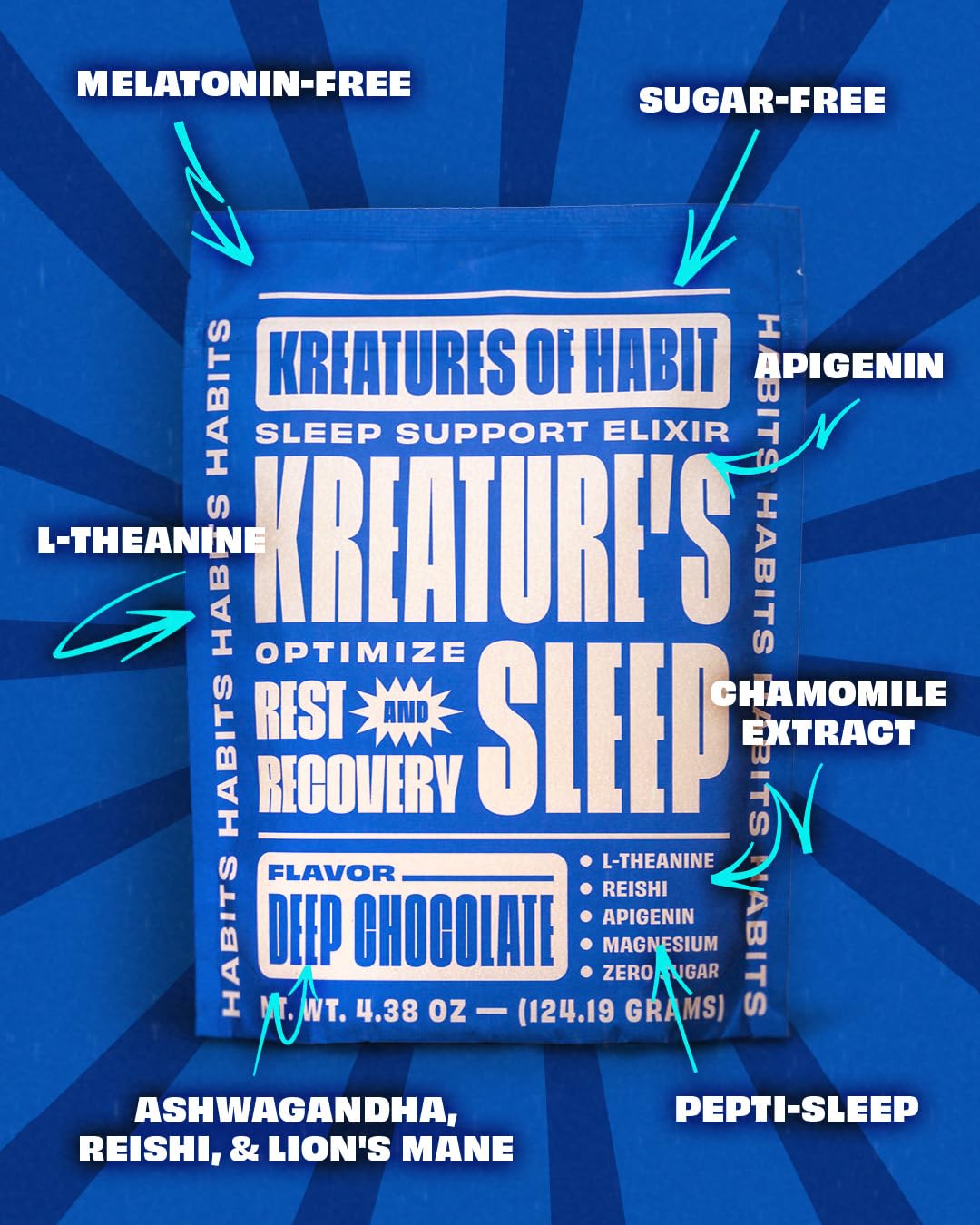 Kreatures of Habit Sleep Supplement powder close-up