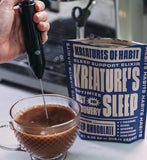 Kreatures of Habit Sleep Supplement serving suggestion with chocolate