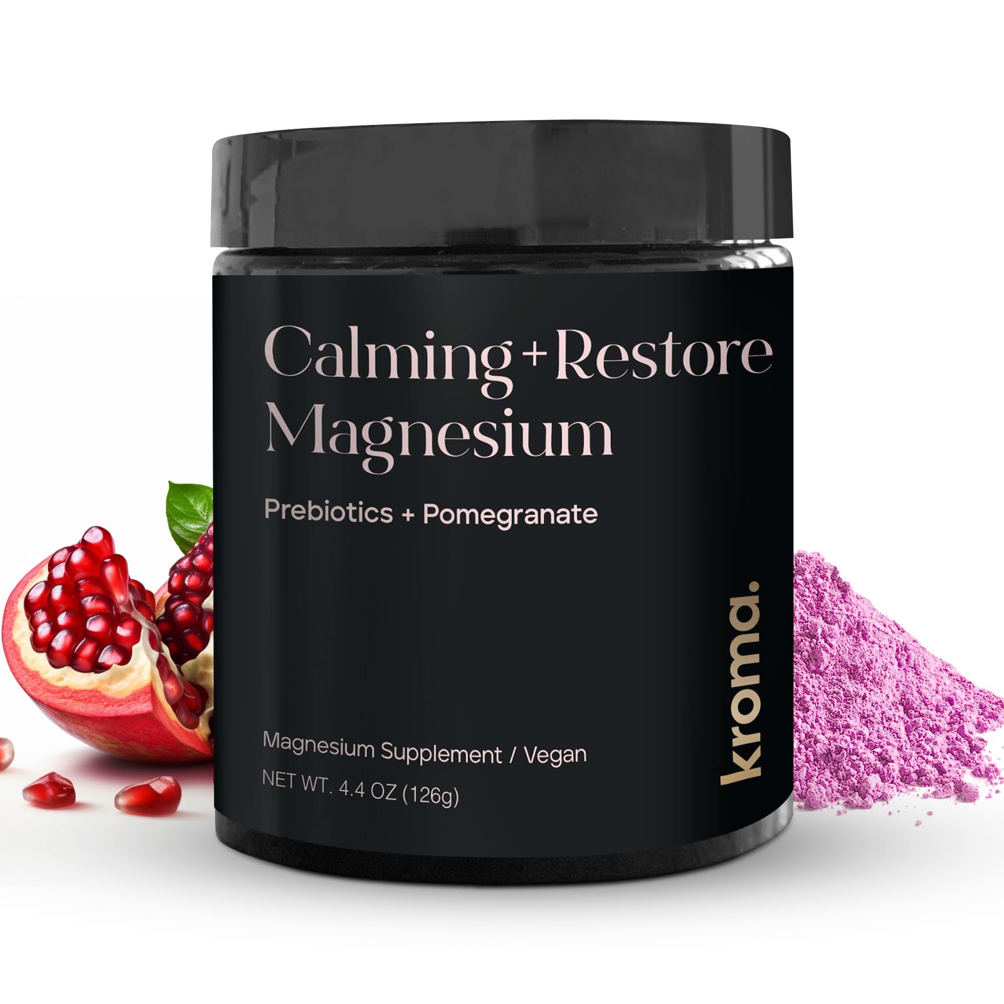 KROMA. Restore + Calm Magnesium Powder front view packaging