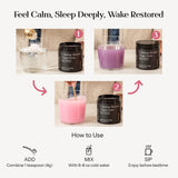 KROMA. Restore + Calm Magnesium Powder in a glass of water