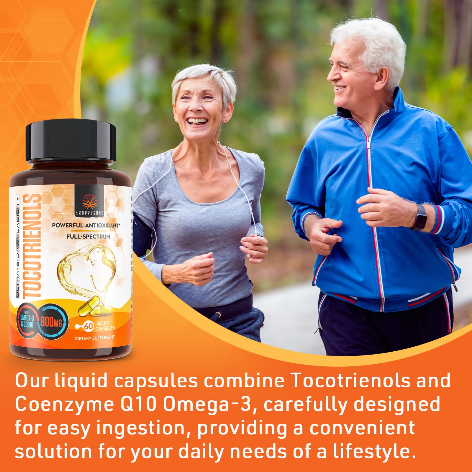 Kroppssund Tocotrienols Vitamin E liquid capsules packaging details