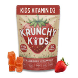 Krunchy Kids Vitamin D3 Gummies 90g front view with packaging