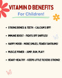Krunchy Kids Vitamin D3 Gummies in a bowl for serving