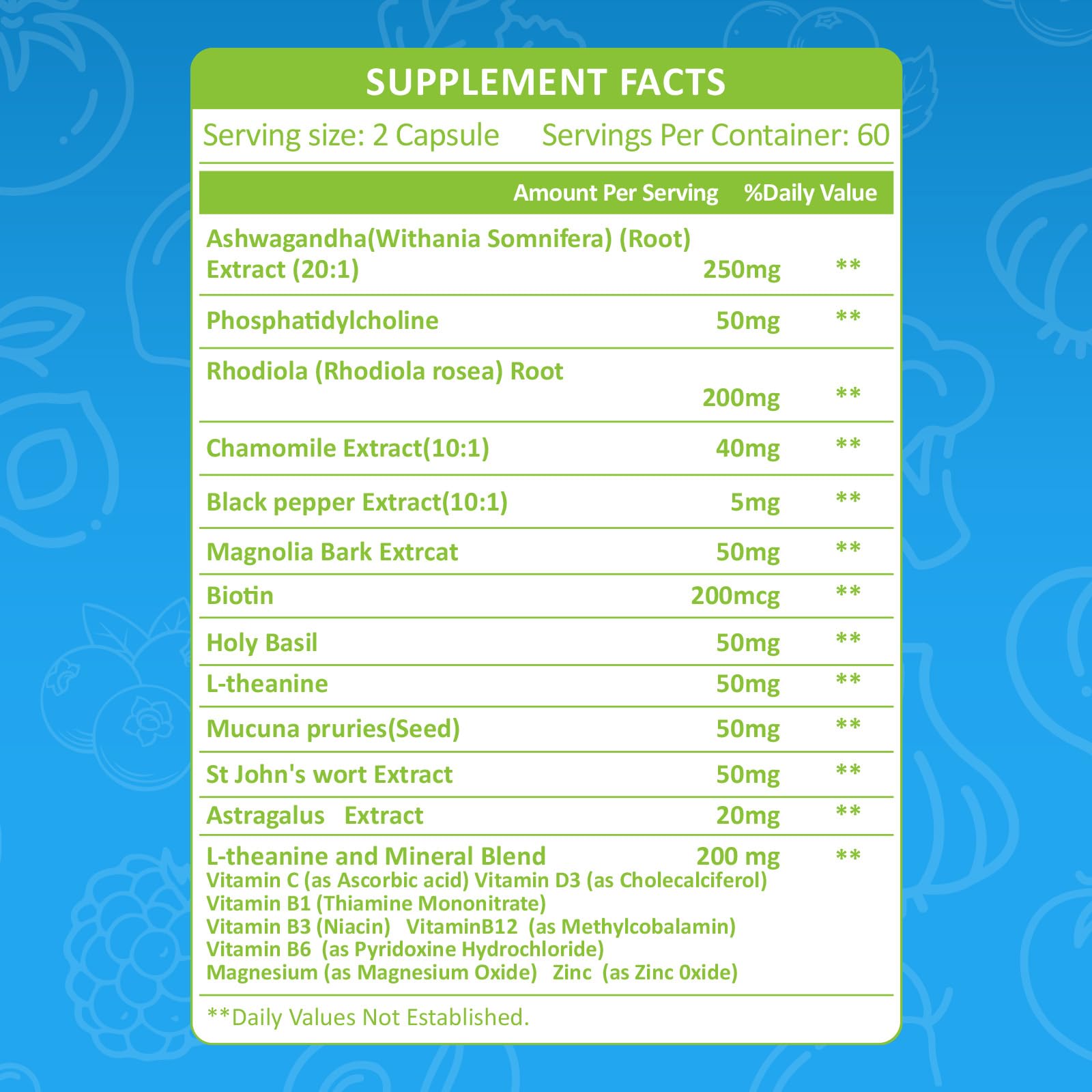 KUAFLY Cortisol Supplements 240 Capsules on a wooden table