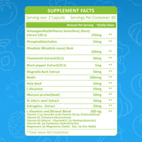 KUAFLY Cortisol Supplements 240 Capsules on a wooden table