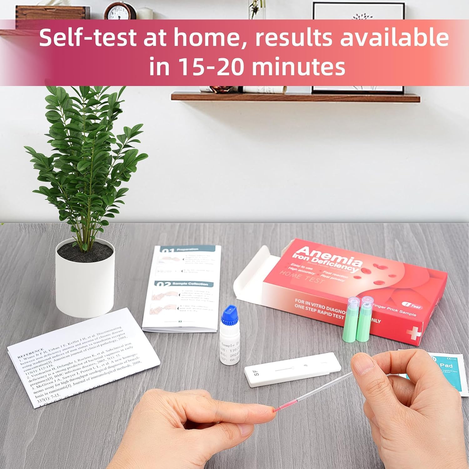 Kueysing Ferritin Self-Testing Iron Level Kit instruction manual