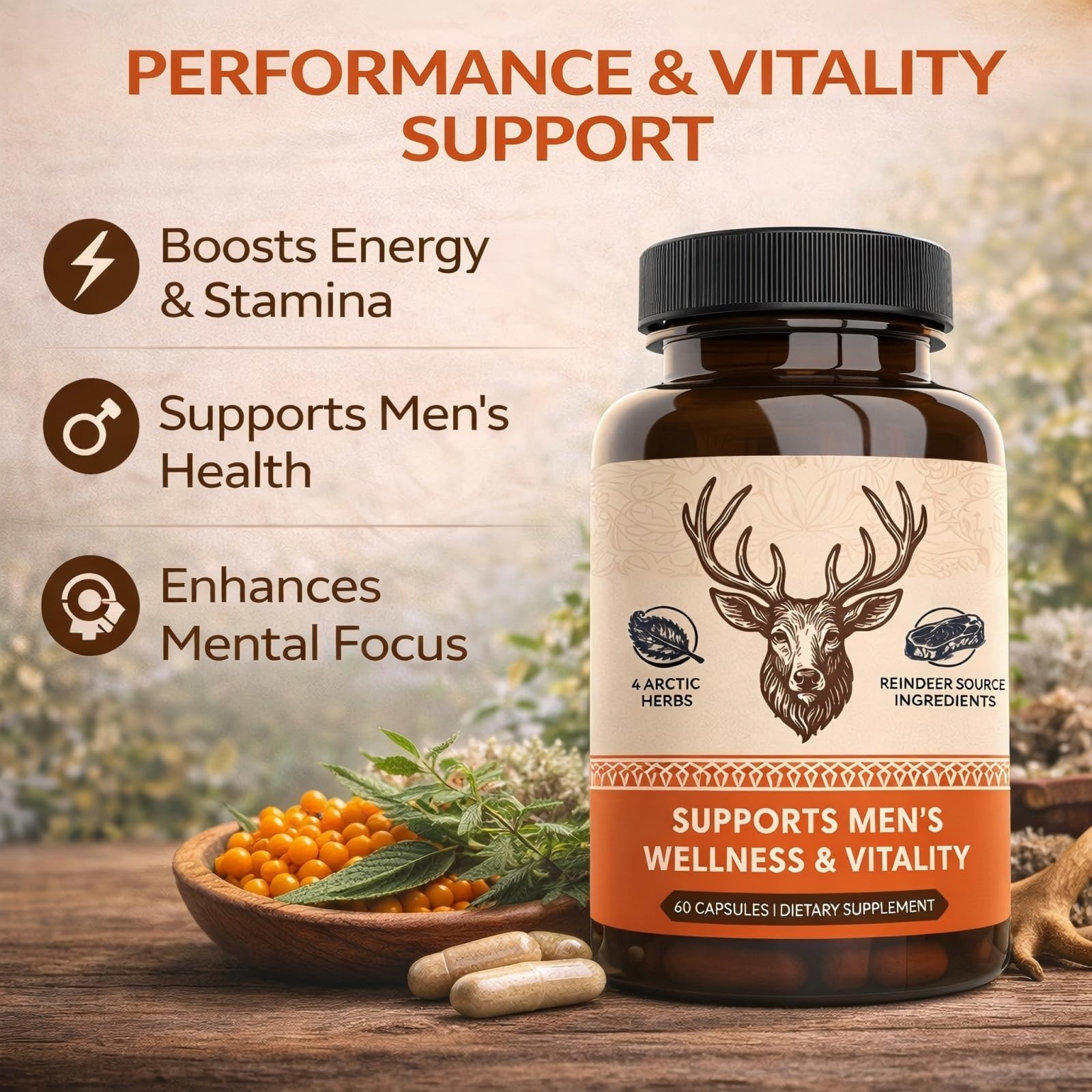 KUHSE Bromelain Supplement side view with packaging