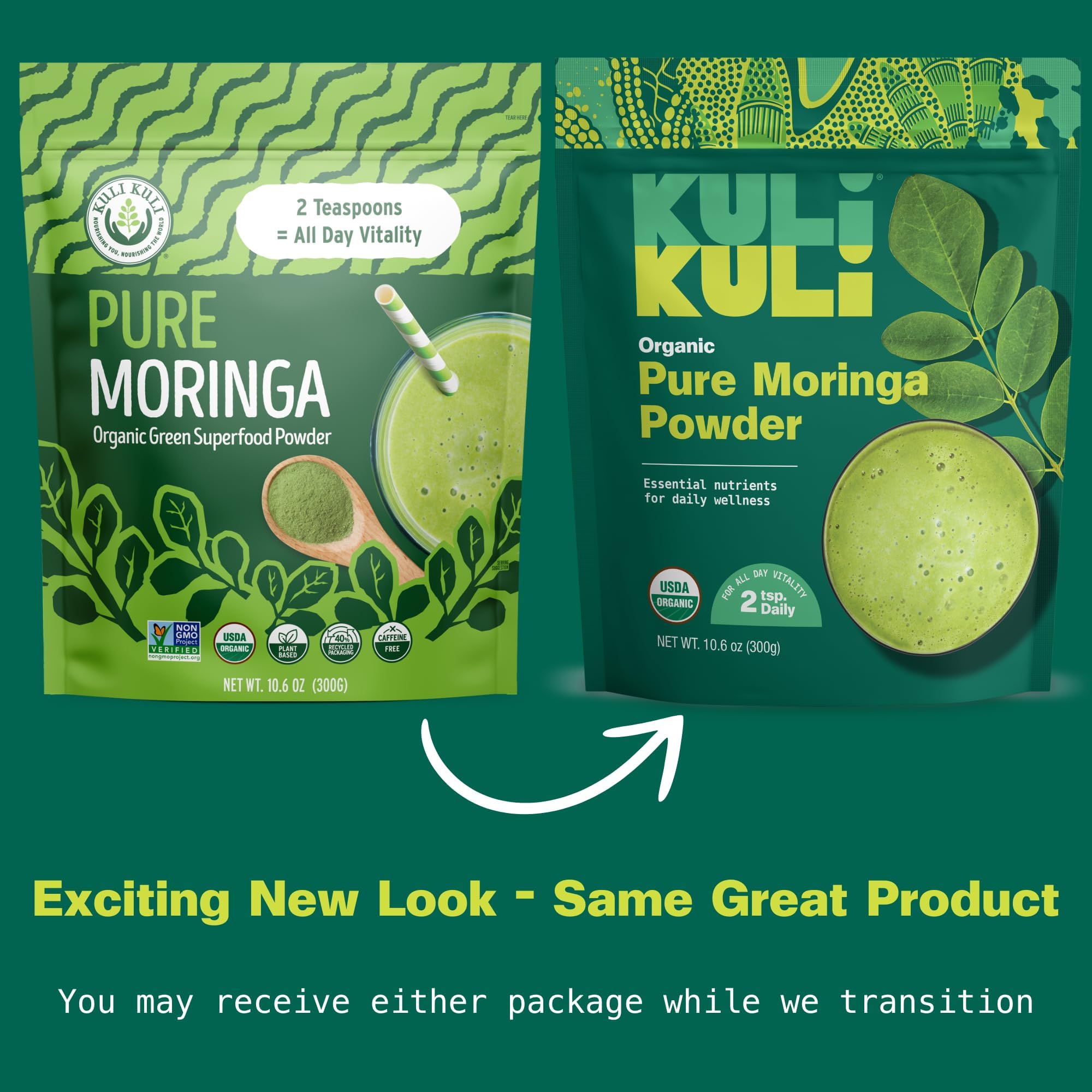 Kuli Kuli Organic Moringa Powder packaging details