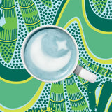 Kuli Kuli Vanilla Lavender Superfood Latte served with cinnamon