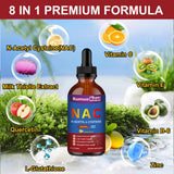 KumuoKeol NAC Liquid Drops packaging with natural ingredients listed