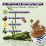 KumuoKeol Oregano Oil Gummies showing serving size