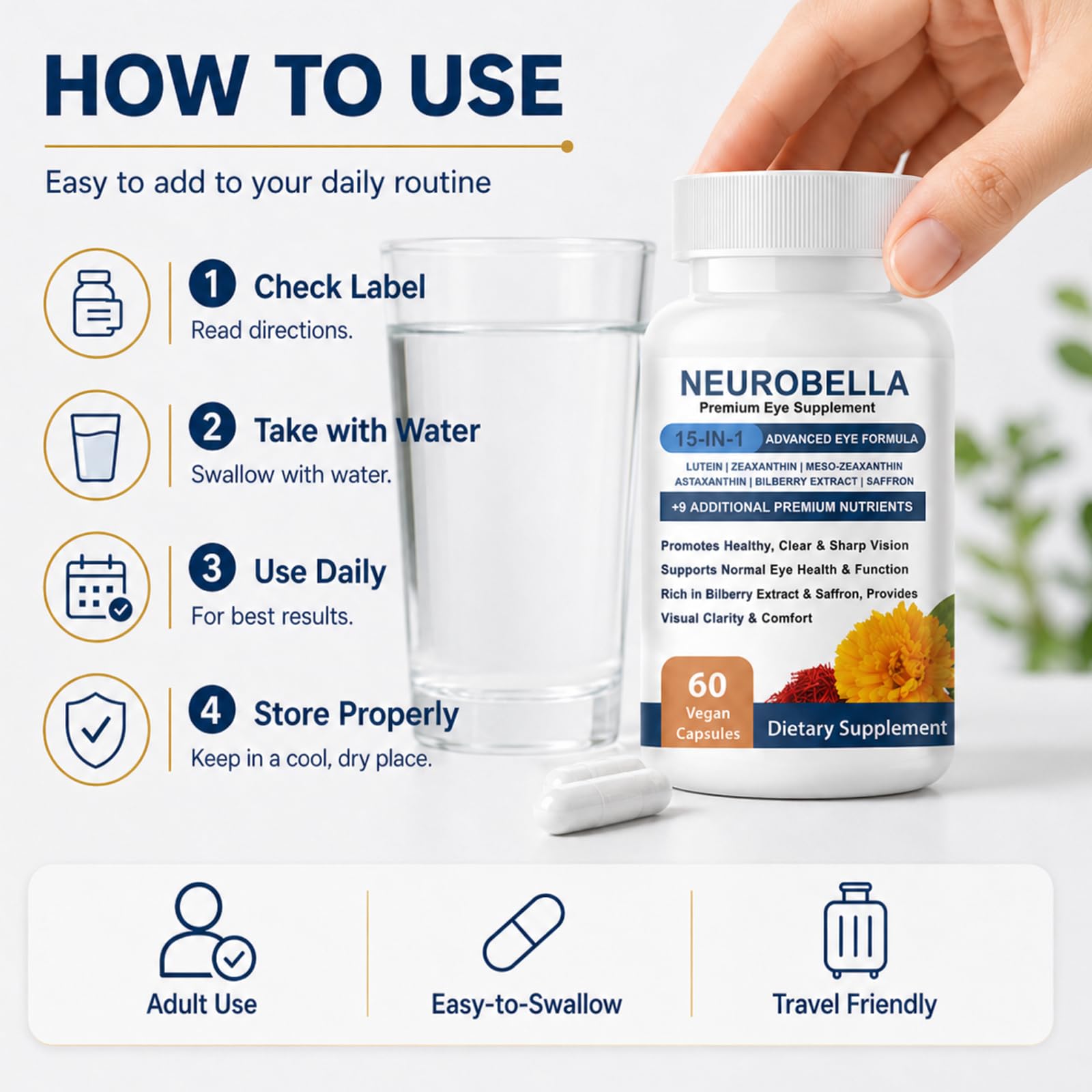 Kuri Nuka Lutein 15-in-1 Eye Nutrition Capsules packaging details