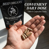 KUZEOLON Beef Organ Blend Supplement in a lifestyle setting