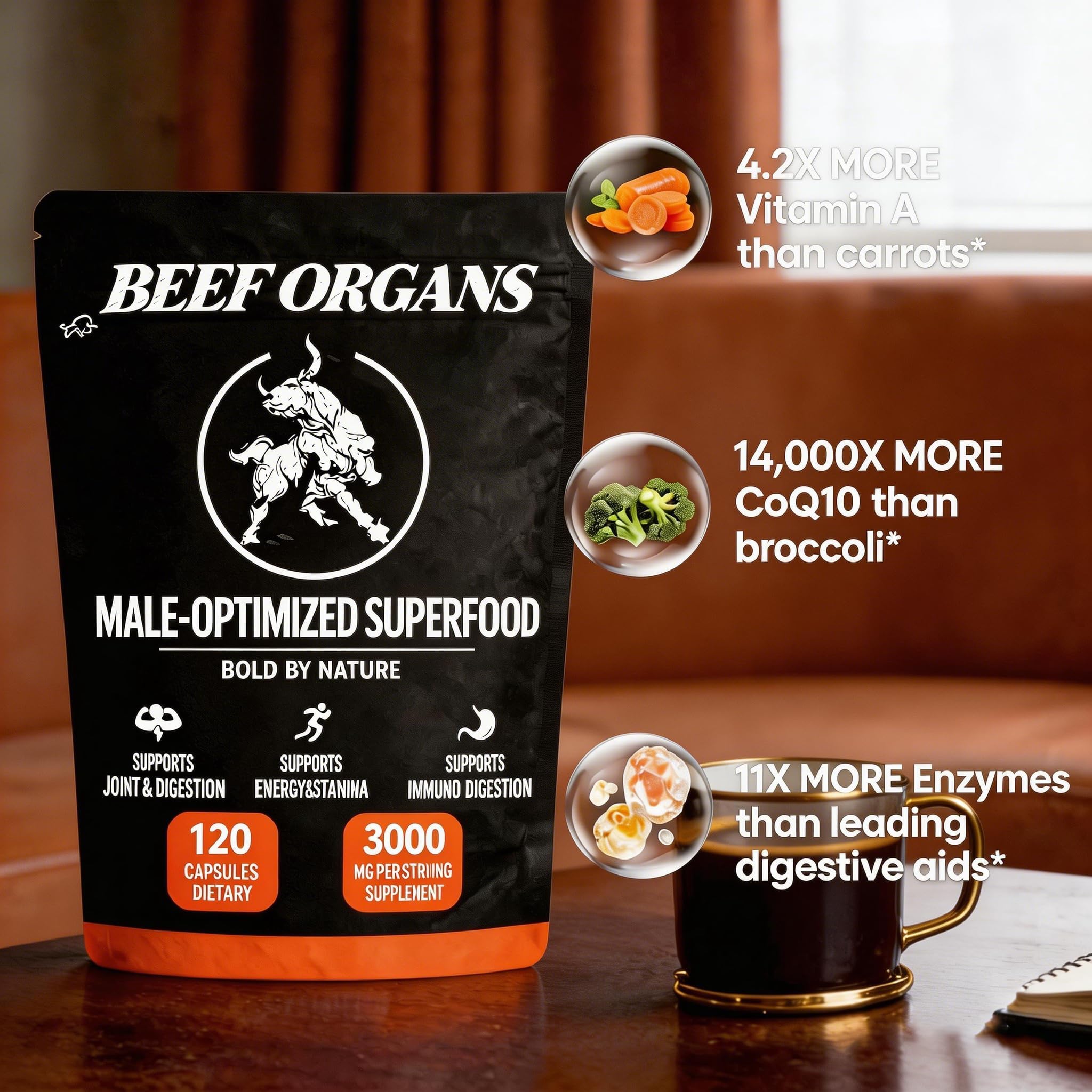 KUZEOLON Beef Organ Blend Supplement packaging