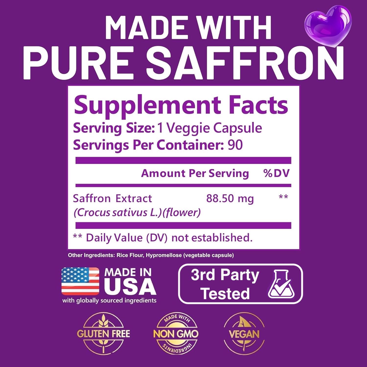 Kwala Nutrition Saffron Extract Capsules with a close-up of the capsules