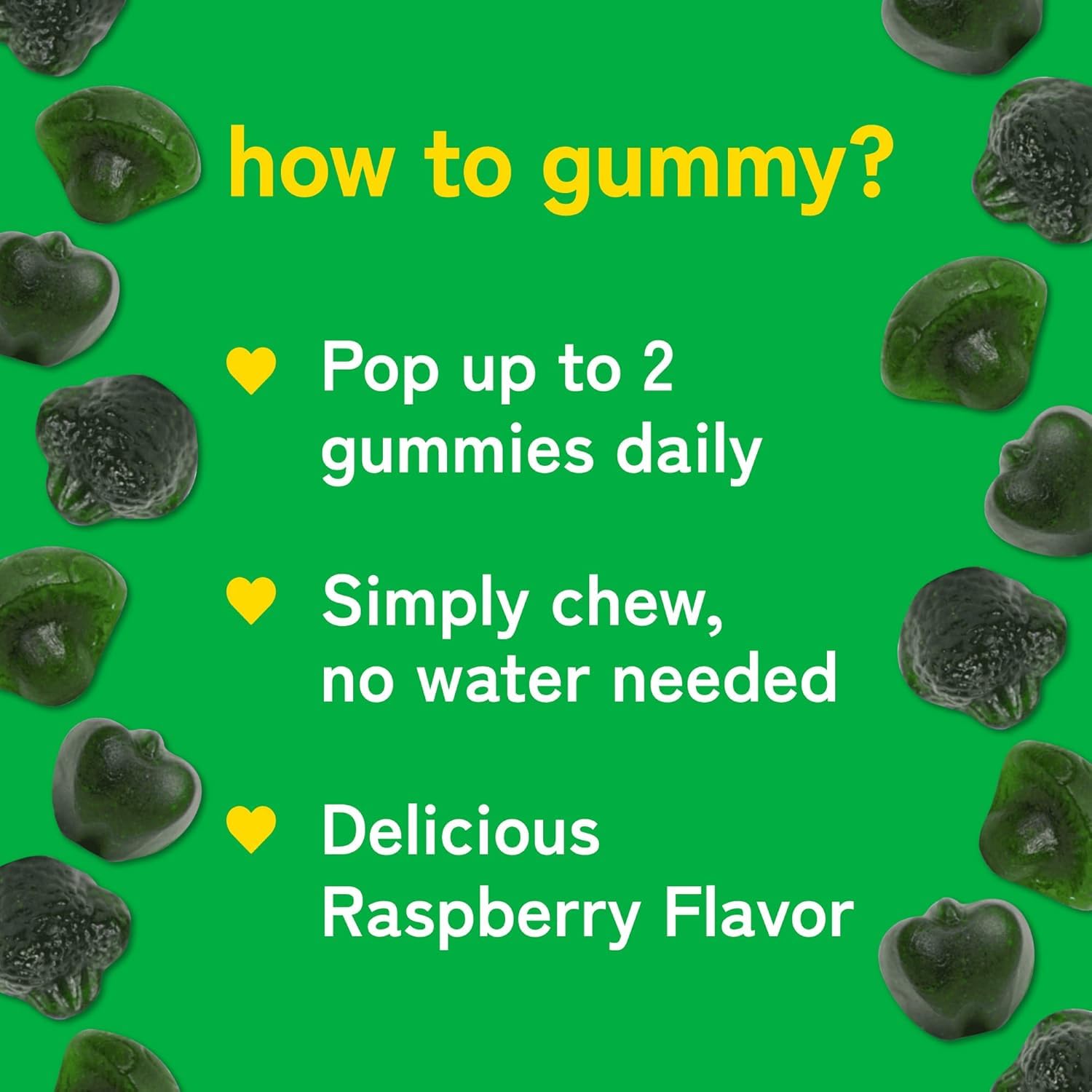 Kwala Nutrition Super Greens Gummies displayed with fresh ingredients