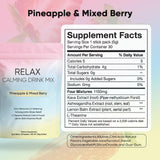 KXVUDE daily wellness Calming Drink Mix sachets displayed in a bowl