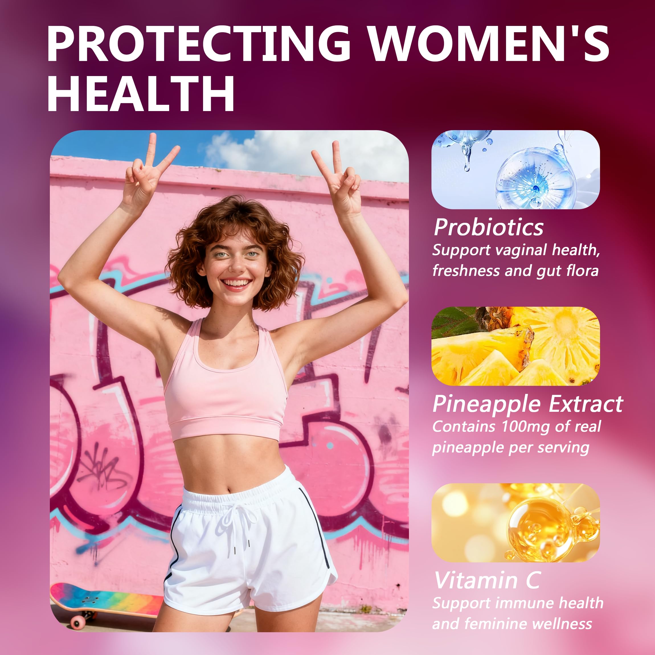 KXVUDE Feminine Balance Gummies side view packaging