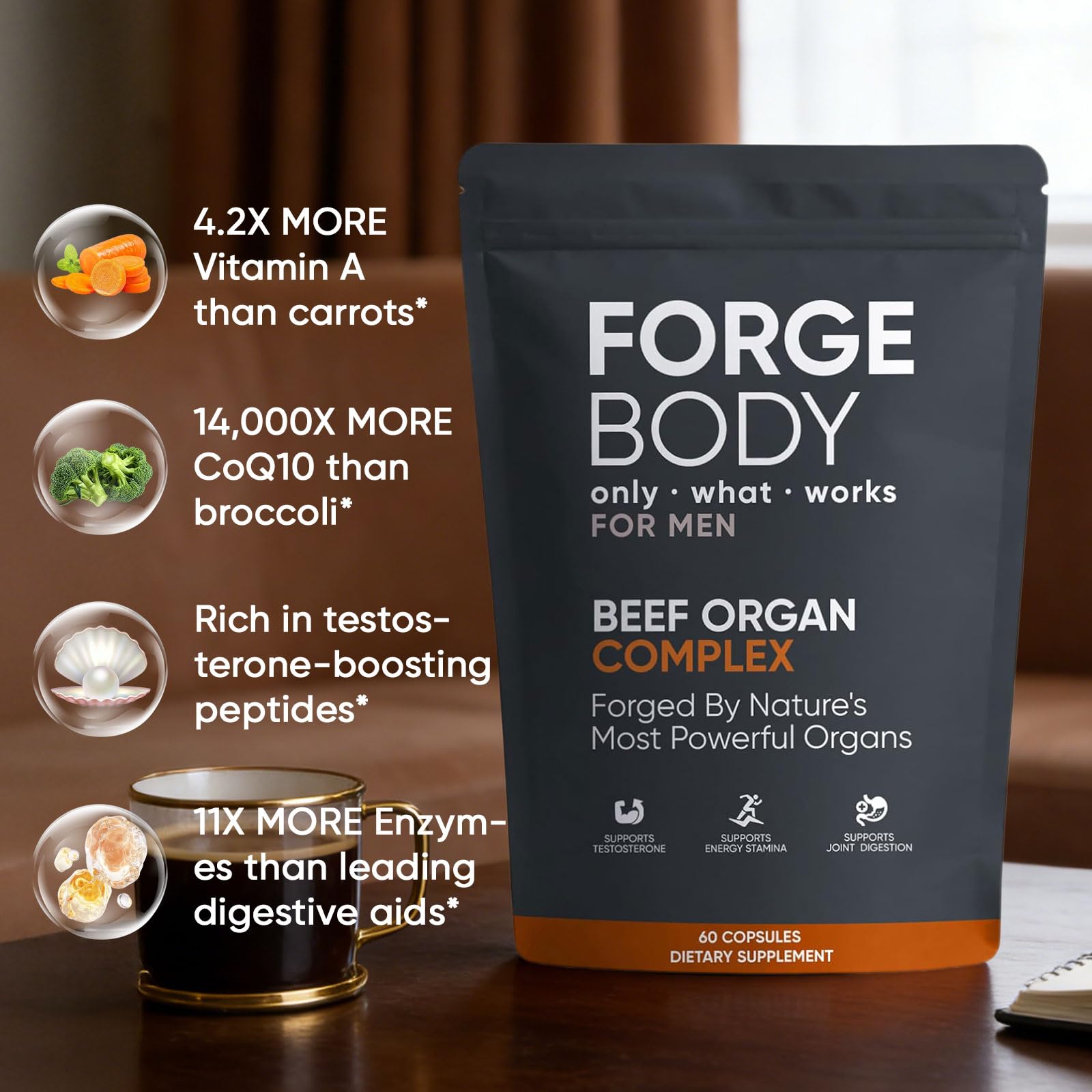 KXVUDE Liver Extracts Supplement capsules in a hand