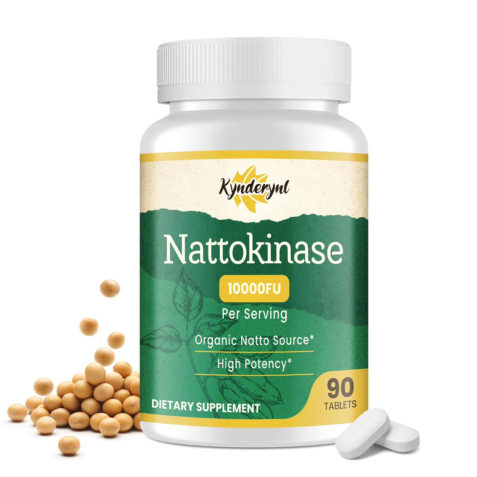 Kynderynl Nattokinase 10000FU 90 Tablets front view