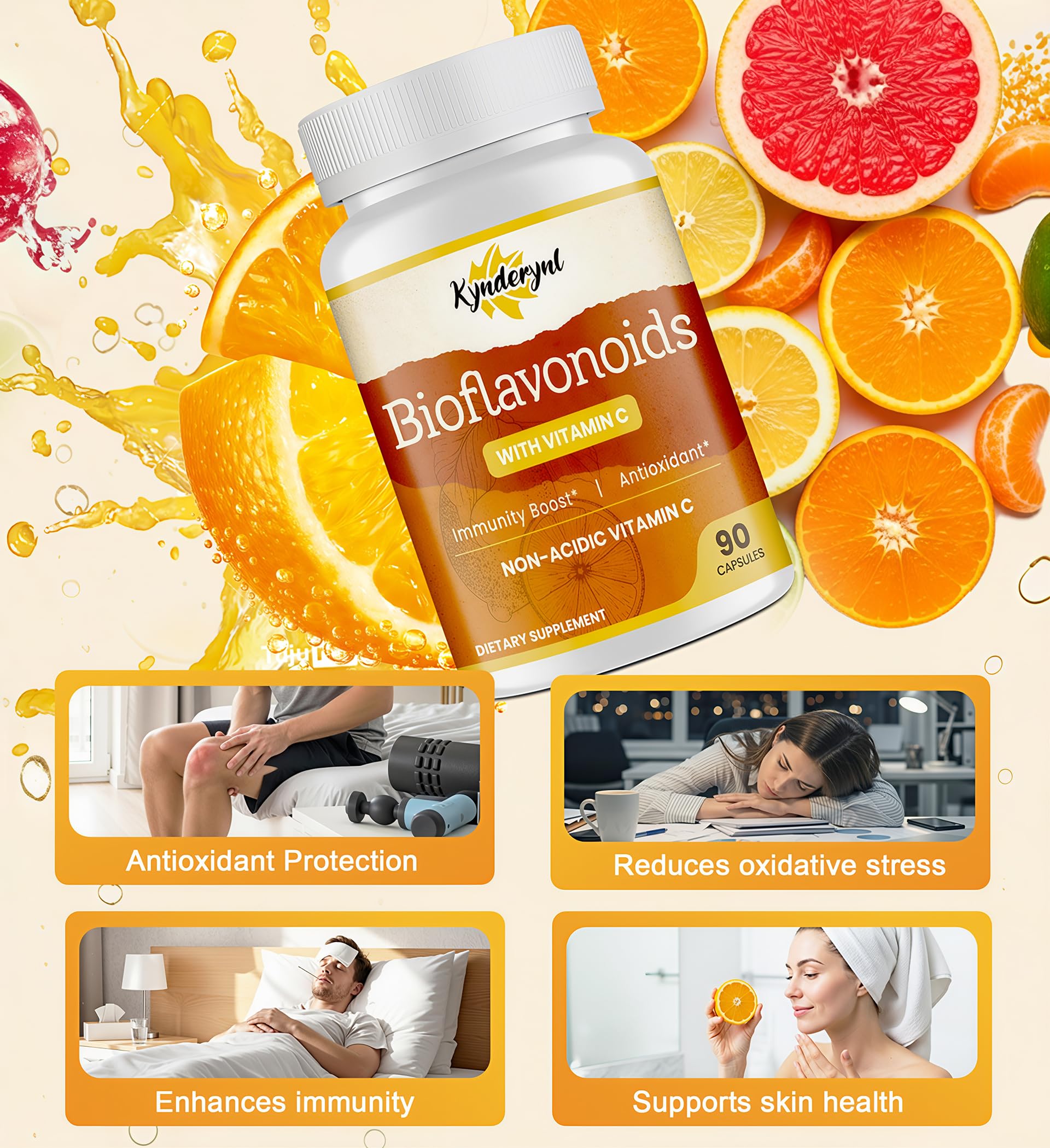 Kynderynl Vitamin C 1000mg capsules showing dosage
