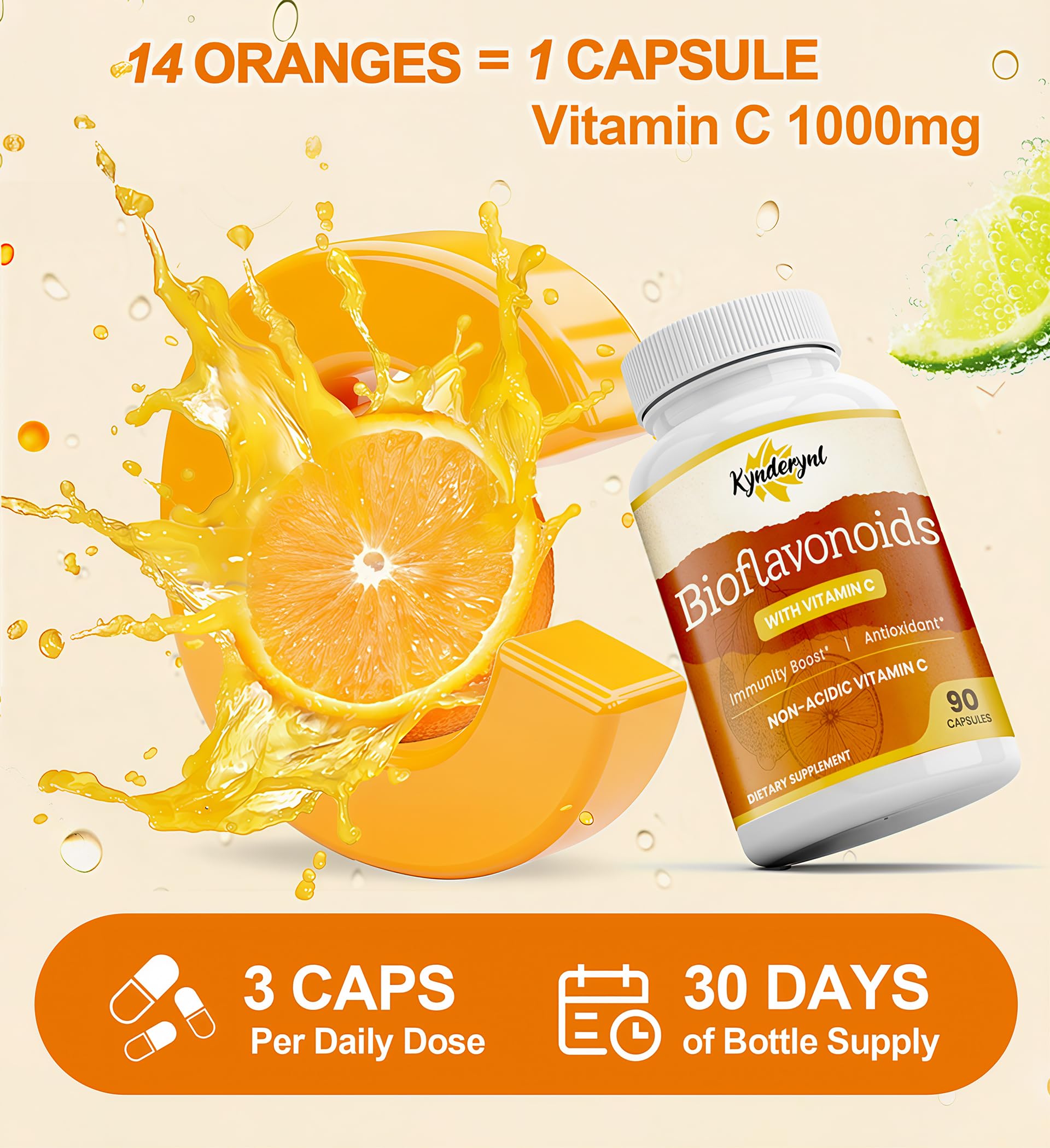 Kynderynl Vitamin C 1000mg label close-up