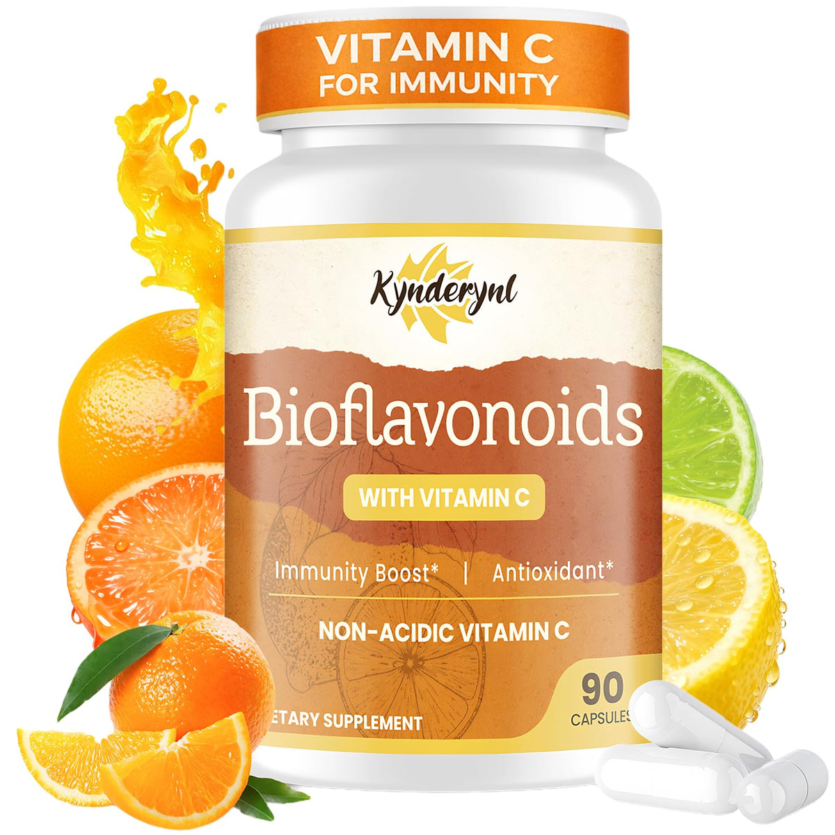 Kynderynl Vitamin C 1000mg supplement bottle front view