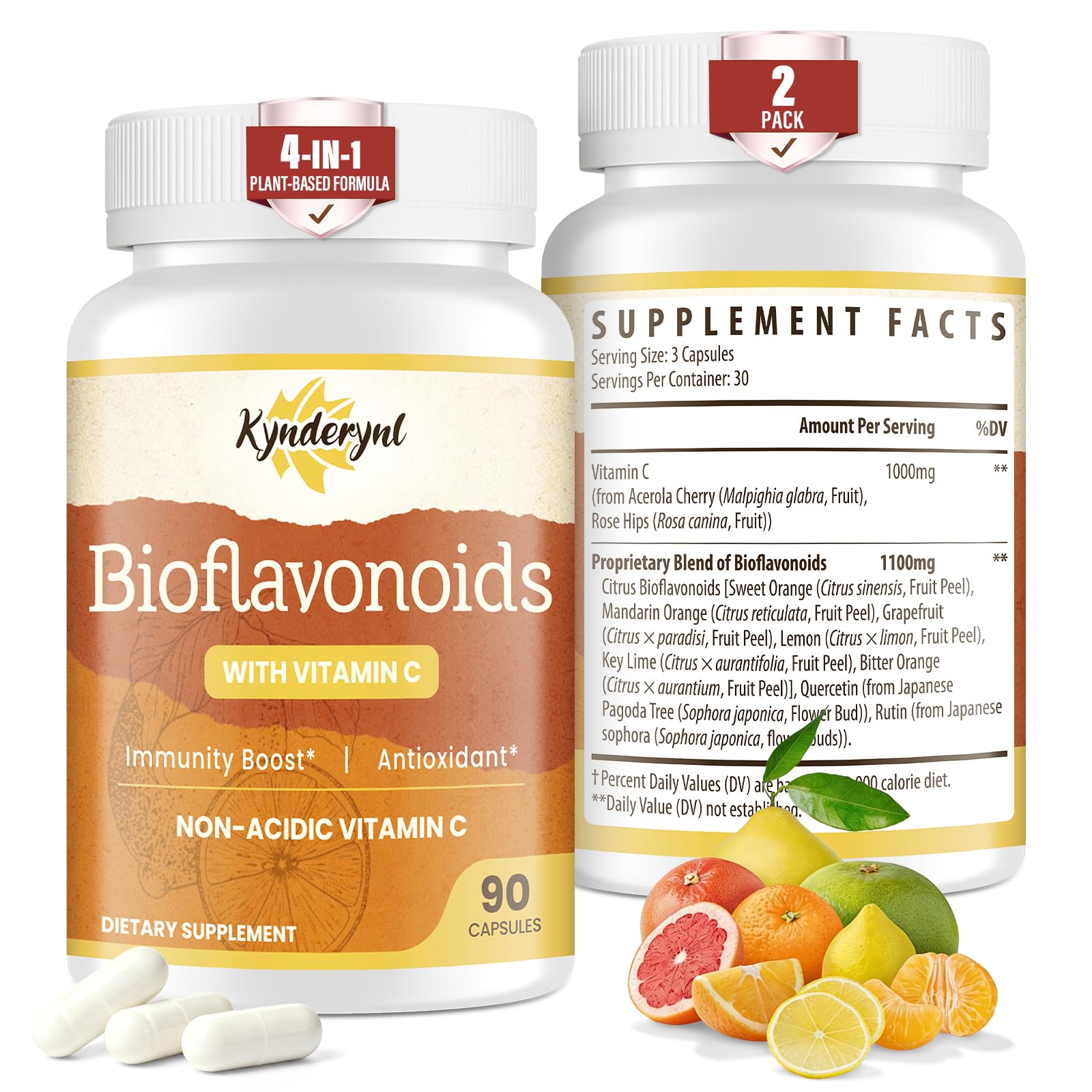 Kynderynl Vitamin C Supplement 1000mg bottle front view