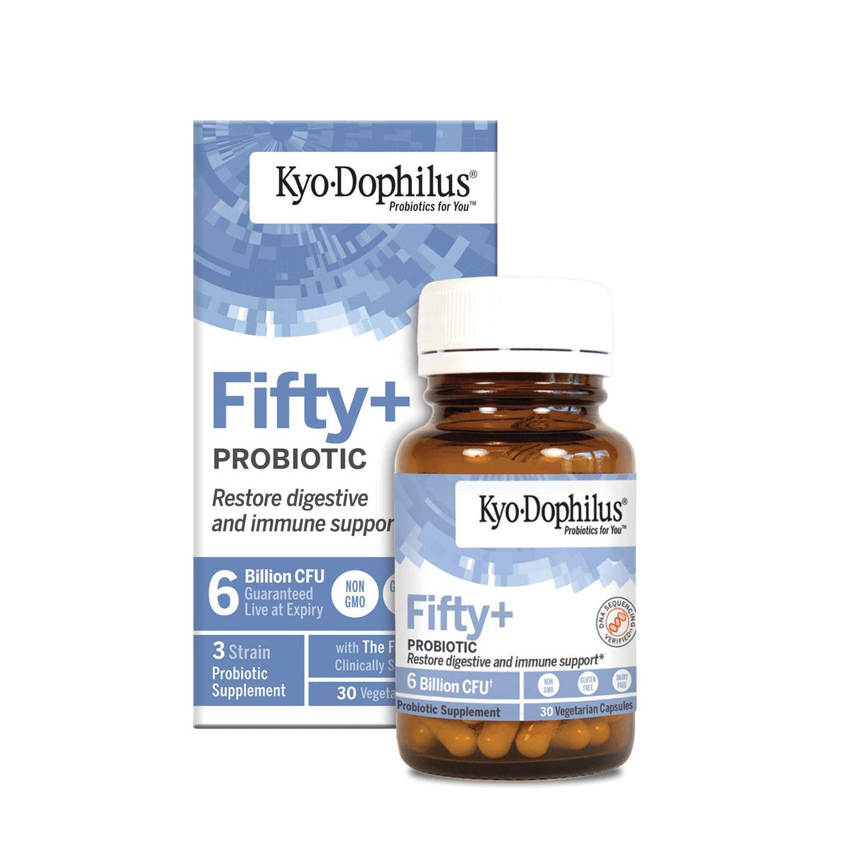 Kyo-Dophilus Fifty+ Probiotic 30 Vegetarian Capsules front view