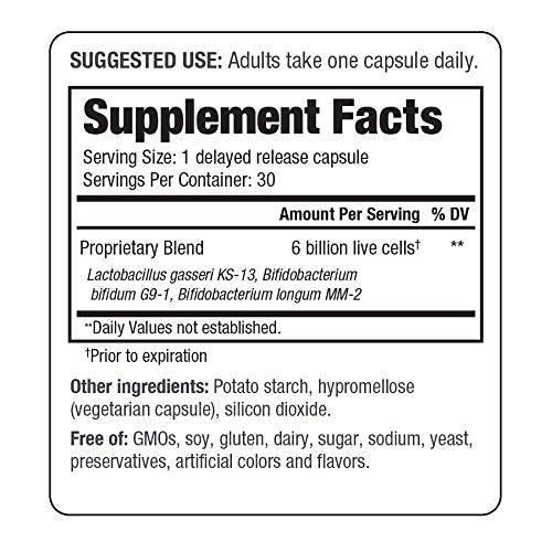 Kyo-Dophilus Fifty+ Probiotic bottle with capsules spilled out