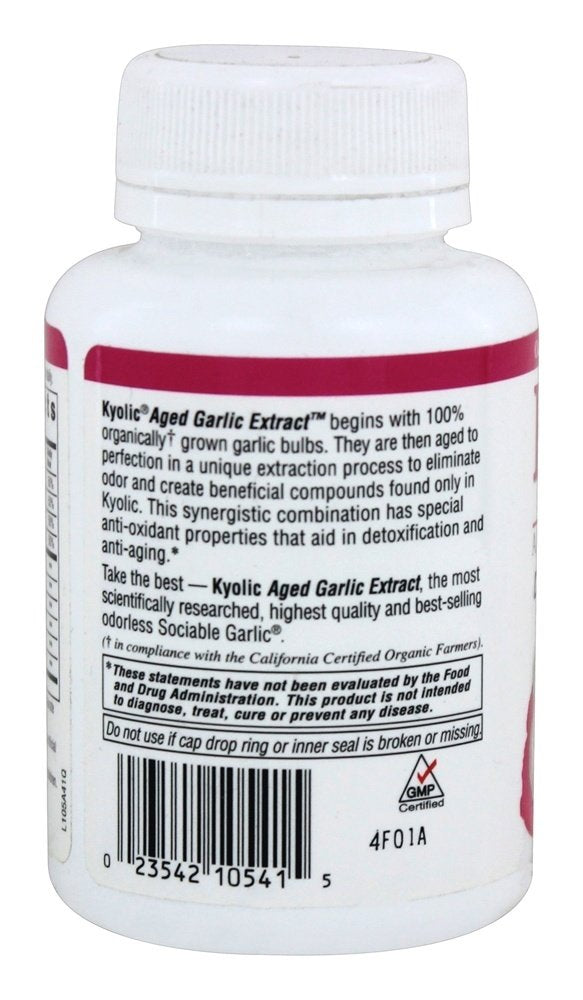 Kyolic Aged Garlic Extract 100-Capsules packaging