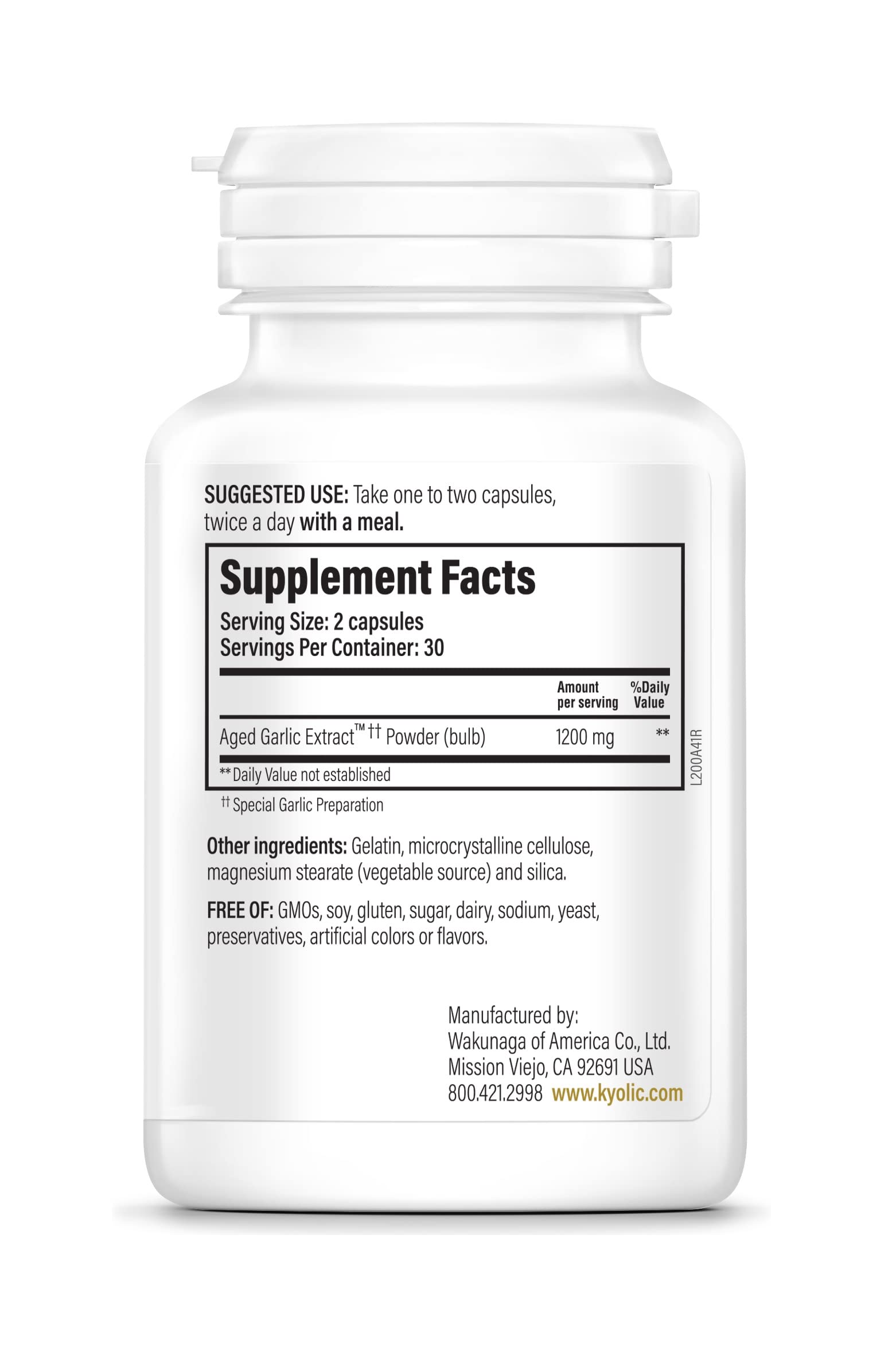 Kyolic Aged Garlic Extract Capsules close-up of capsules