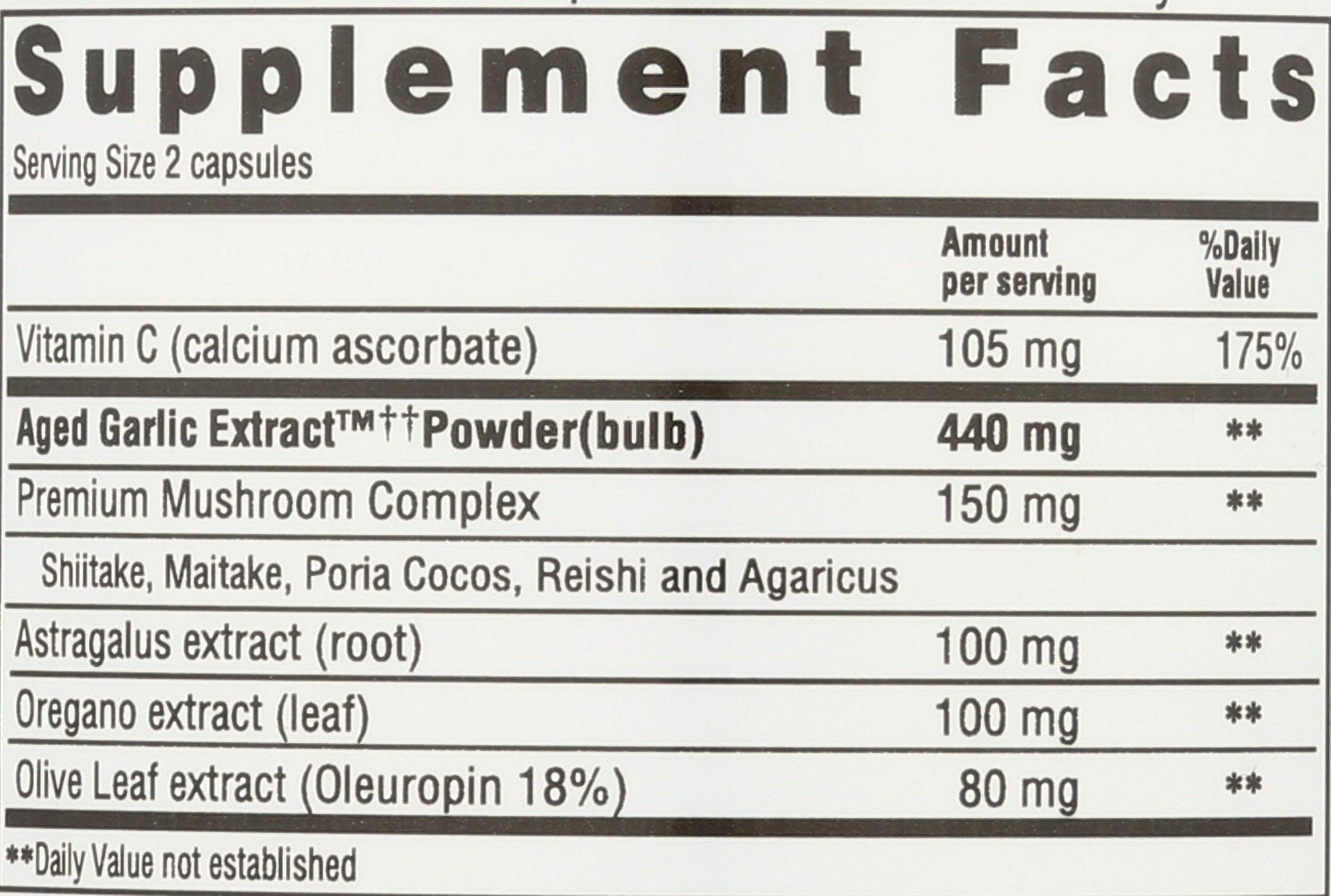 Kyolic Aged Garlic Extract daily wellness Formula 150g ingredients list
