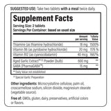 Kyolic Aged Garlic Extract Formula 101 200 Capsules back view
