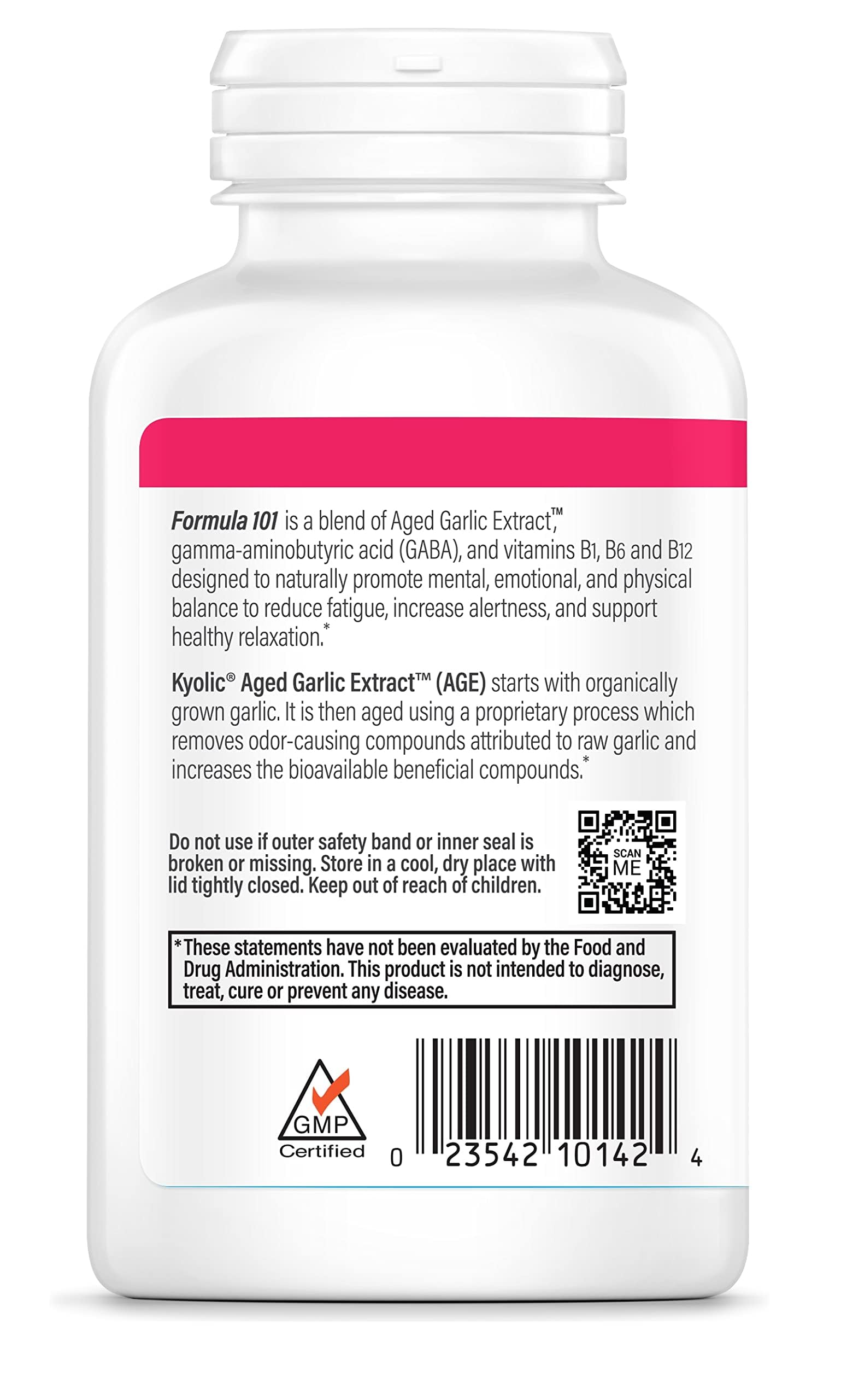 Kyolic Aged Garlic Extract Formula 101 200 Capsules with packaging